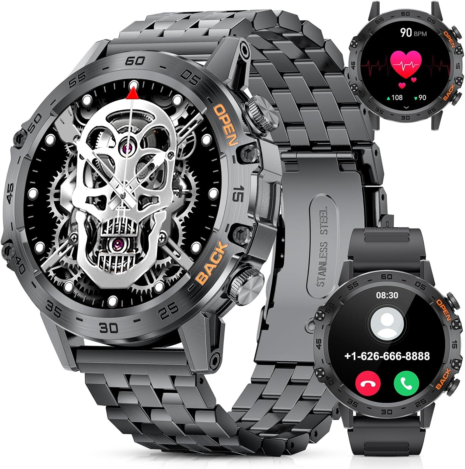 SUNKTA Military Smart Watch for Men(Answer/Dial Calls),100 Sports Modes, 5ATM Wa