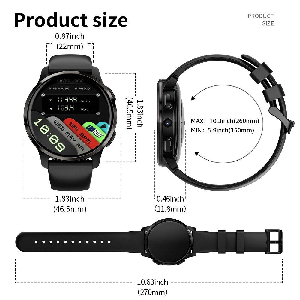 LOKMAT APPLLP 2 4G Smart Watch Android 8,1 GPS 2GB+16GB Heart Rate Monitor NFC