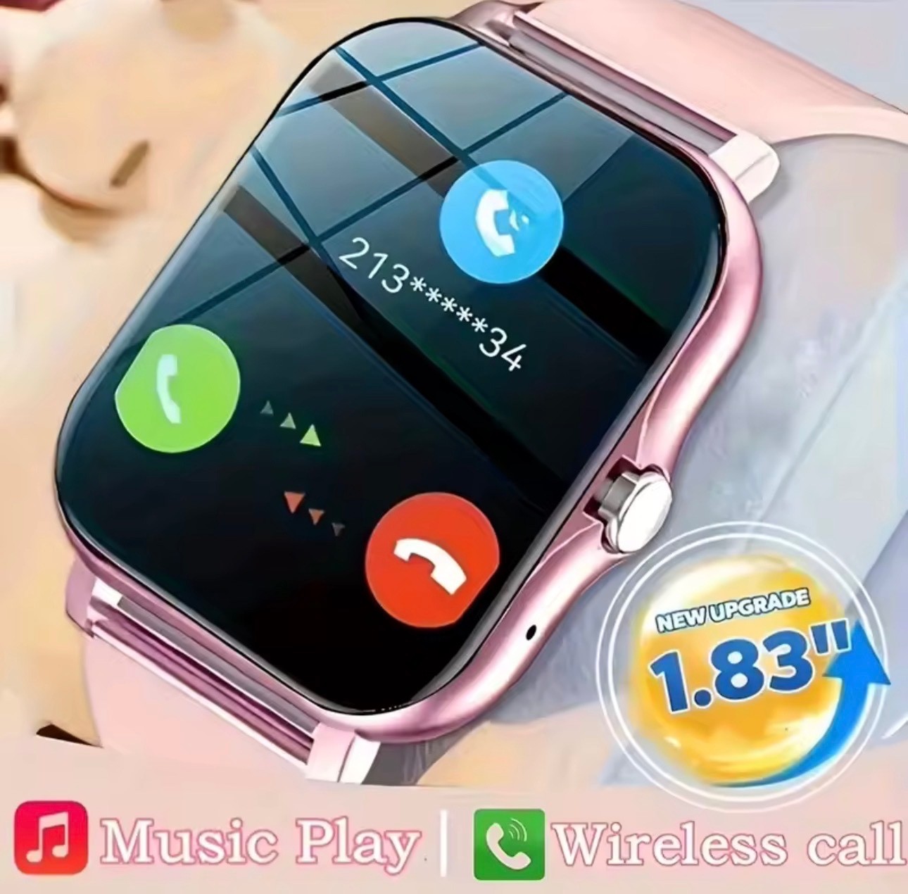 Smart Watch Bluetooth Calling Blood Oxygen Heart Rate Monitor Men Women