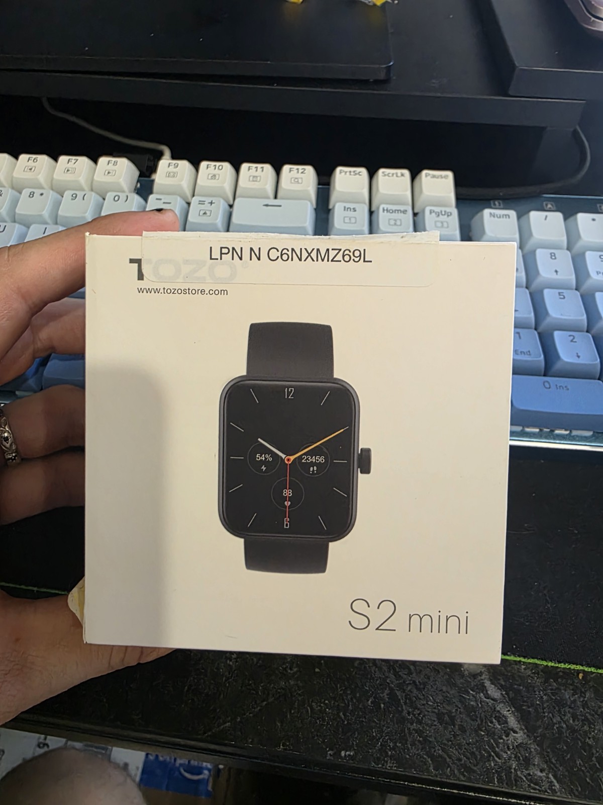 TOZO S2 mini Smart Watch 44mm Rose Gold Metal Case Pink Silicone Band