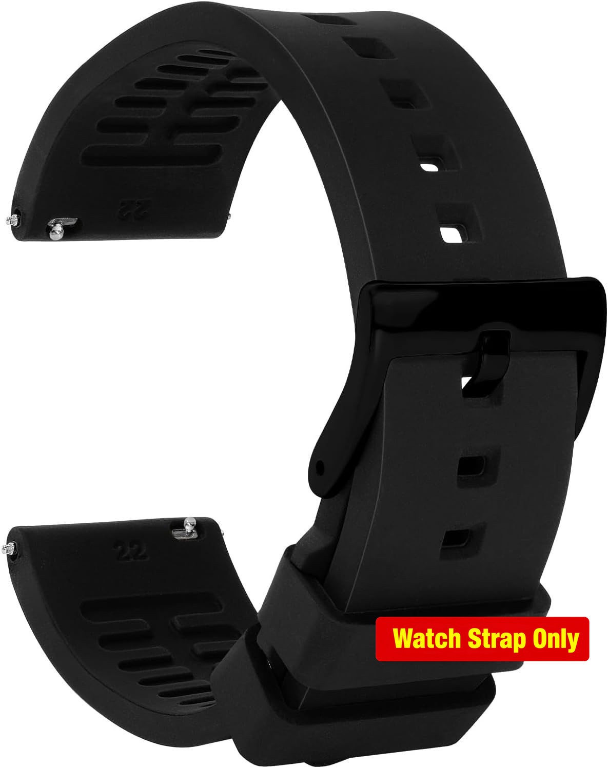 Strap Only For Smart Watch 18mm 19mm 20mm 21mm 22mm 24mm Silicone Waterproof