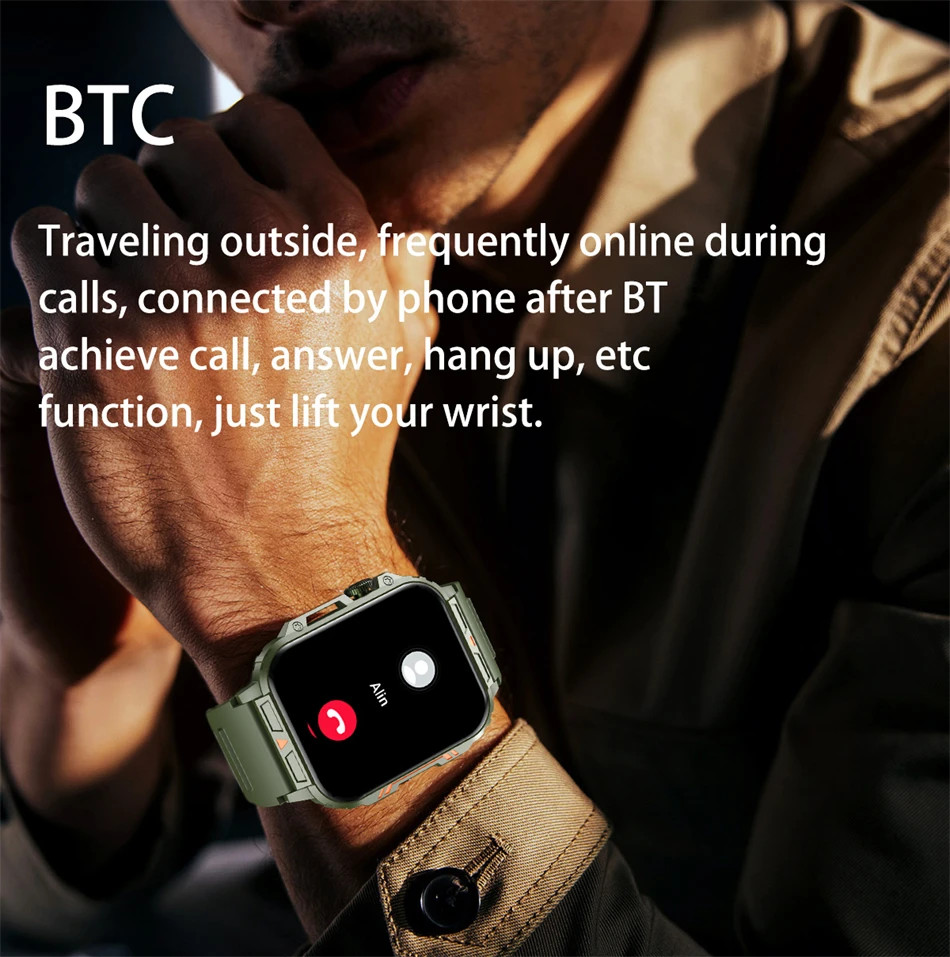 Smart Watch Bluetooth Call For Android IOS IP68 Waterproof Ftiness Watches