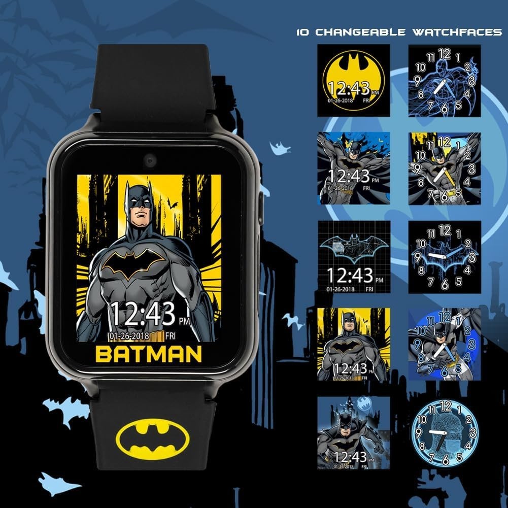 Fun and Functional Batman Smart Watch for Kids – 40mm Display & Voice Recorder