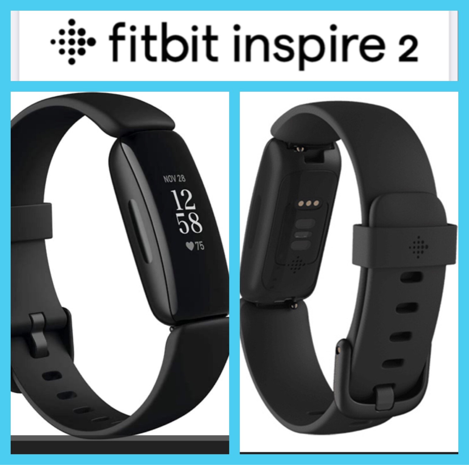 Fitbit Inspire 2 HR Display Mdl +CORD & BAND (band color May Vary)