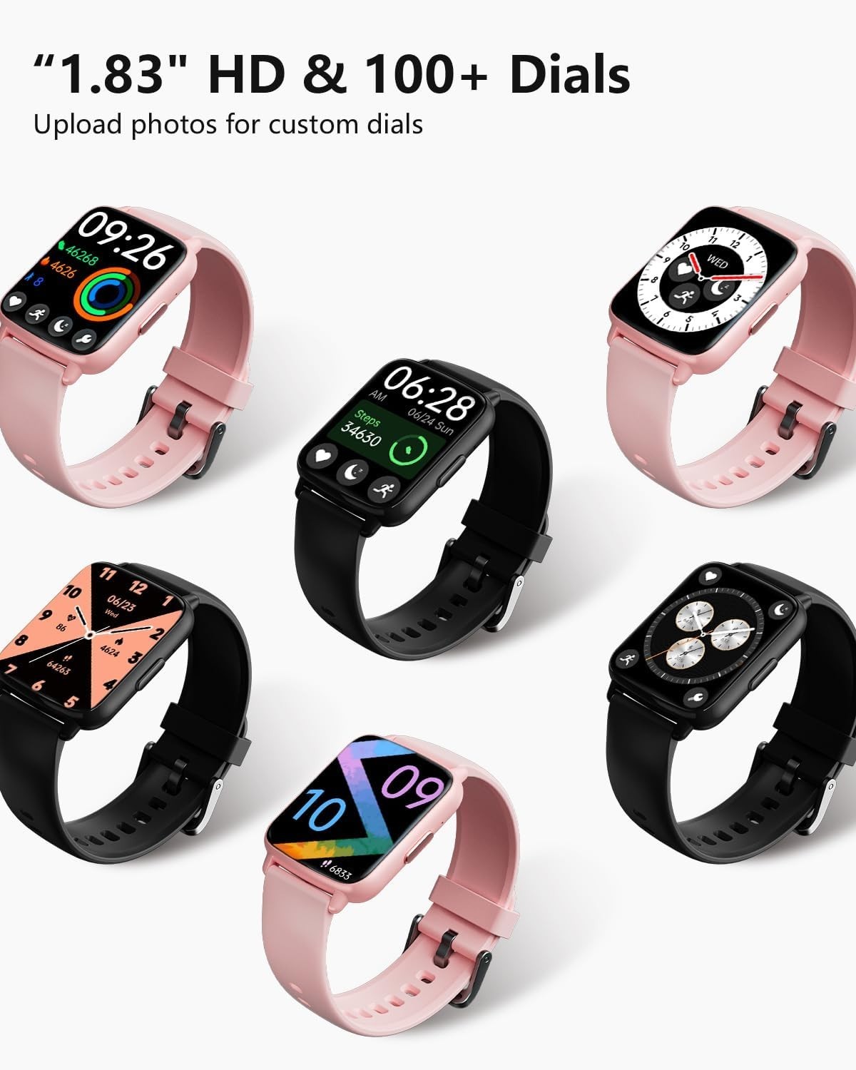 2026 Smart Watch For Men/Women, Waterproof Smartwatch Bluetooth iPhone Android