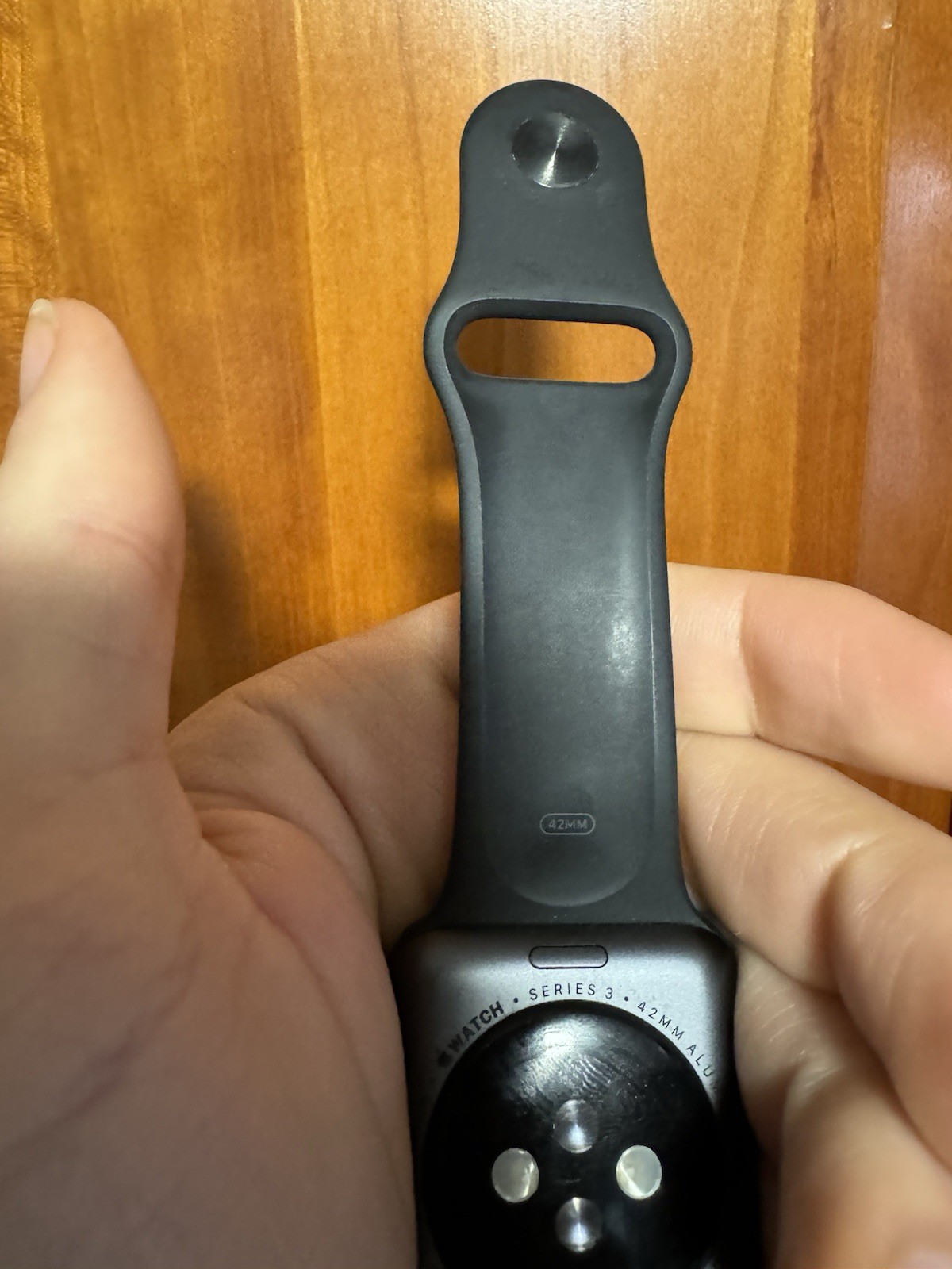 Apple Watch Series 3 42mm Space Gray Aluminum Case with Black Sport Band