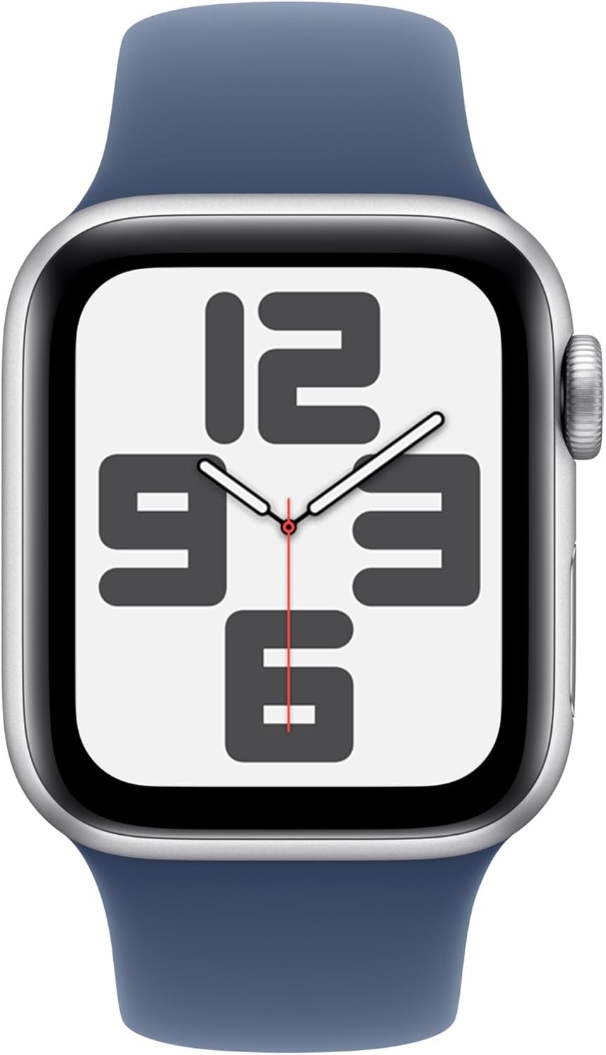 Apple Watch Series SE 2nd Gen (GPS+LTE) 40mm Silver Aluminum Case Denim Sport