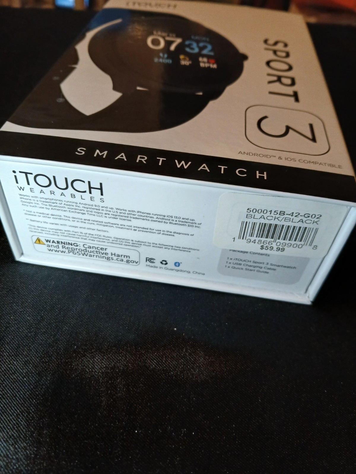 iTouch Sport 3 Smartwatch All Black