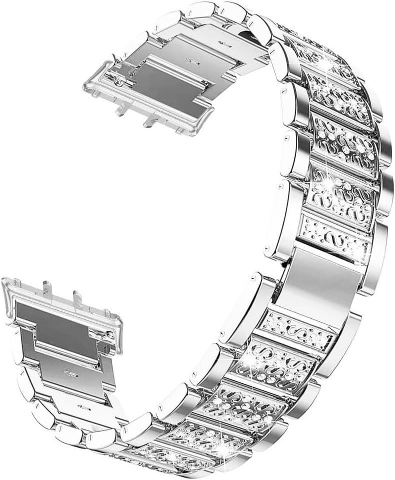 No Gap Metal Bling Strap Compatible with Samsung Galaxy Fit3 SM-R390