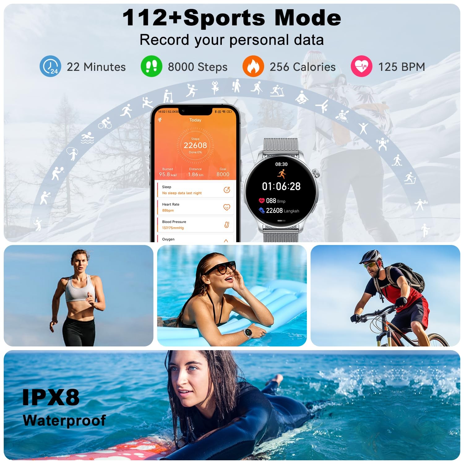 Kimeag Smart Watch for Men Women Fitness Waterproof Make Answer Call Digital …
