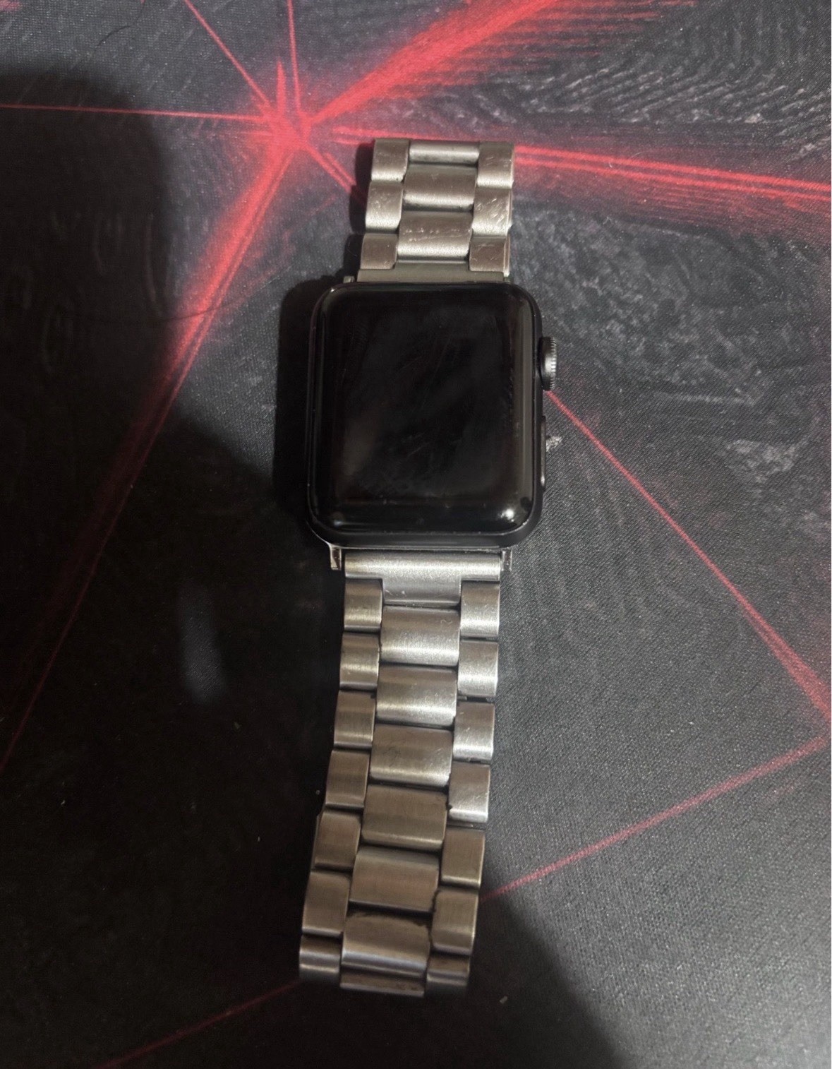 Apple Watch Series 3 38mm Space Gray Aluminum, Silver Stainless Band 8GB
