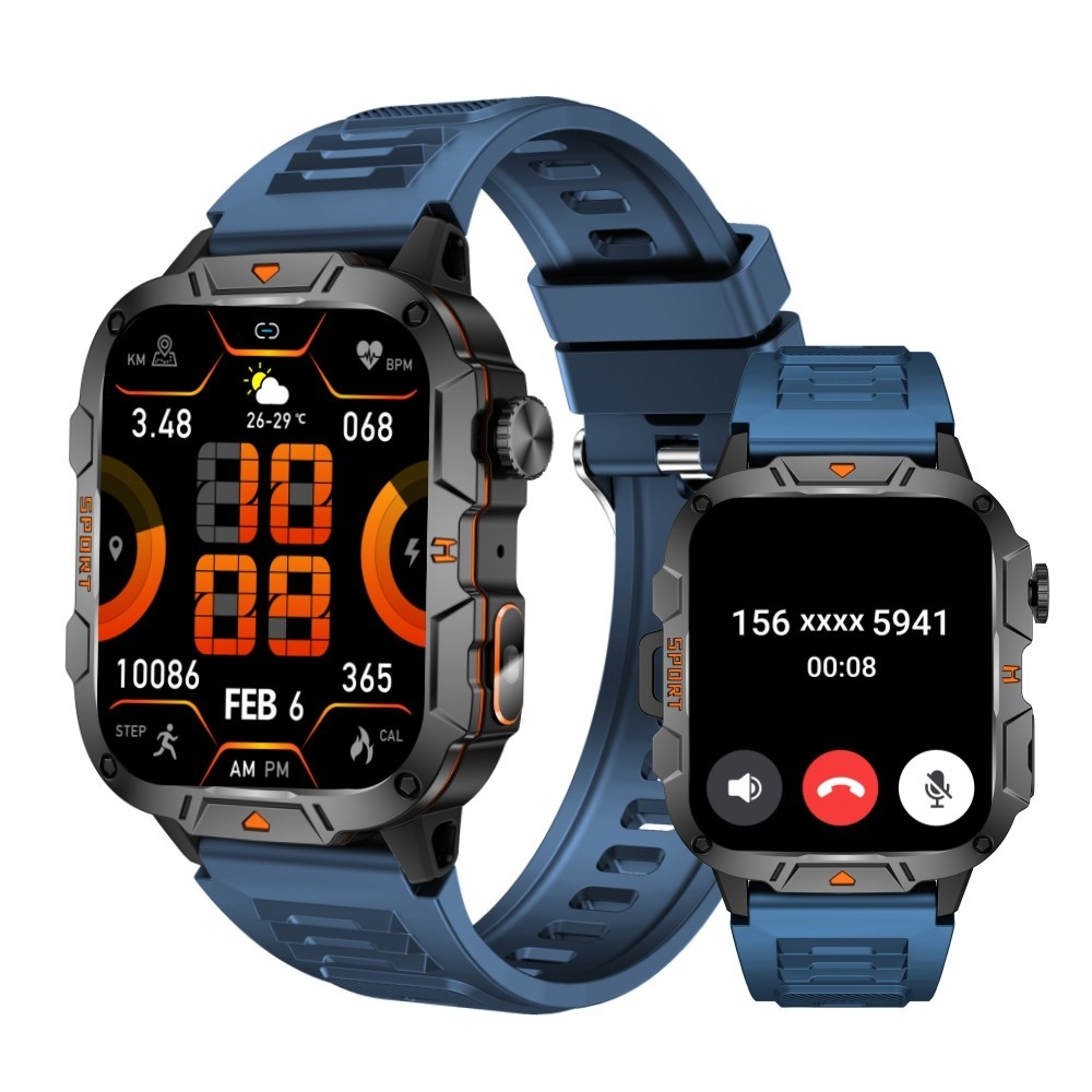 Military Smart Watch Men(Answer/Make Call) Outdoor Smartwatch with Flashlight
