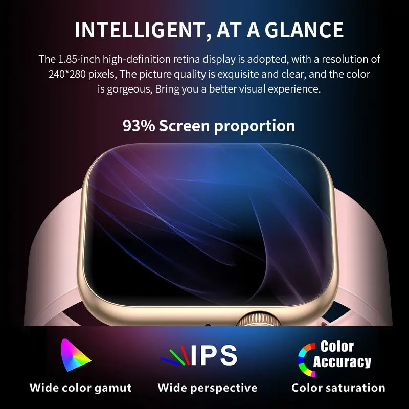 Smart Watch for Women Full Touch Screen Bluetooth Call Waterproof Watches Sport