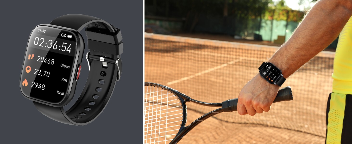 Smart Watch Fitness Tracker with Dial Calls Speaker 1.85″ TFT-Touch Screen
