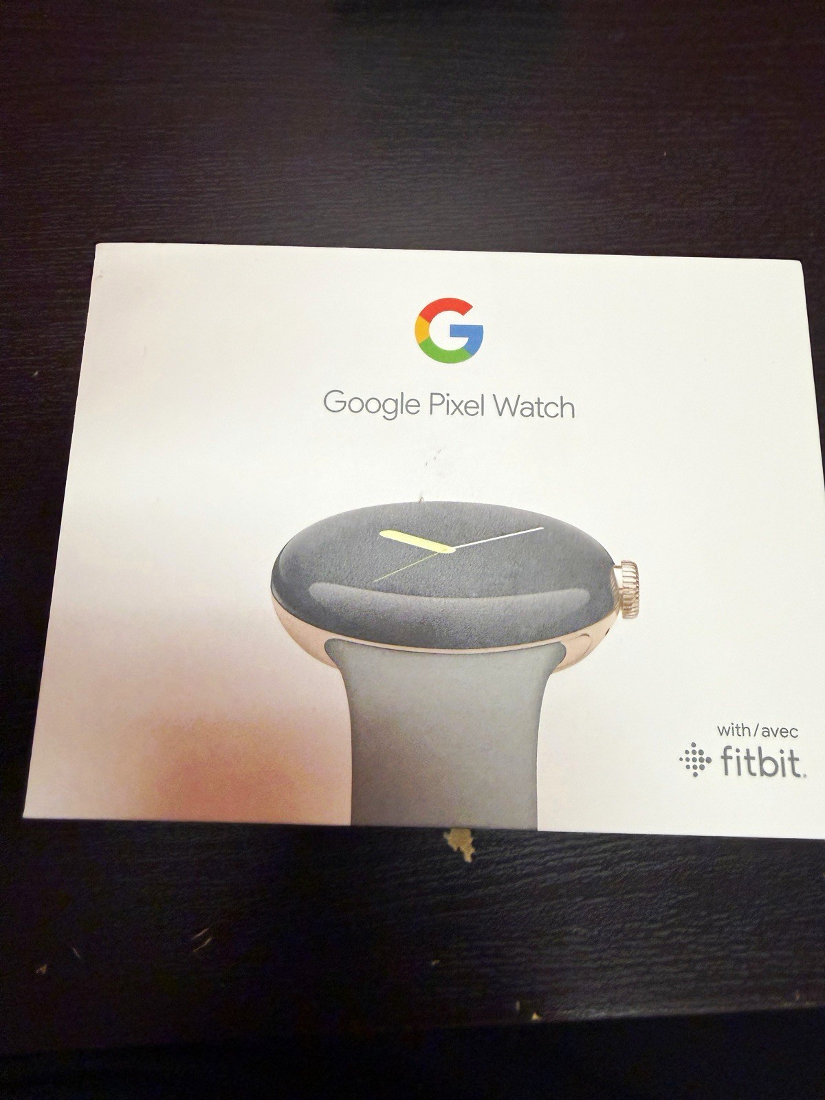 Google Pixel Watch 41mm Champagne Gold Stainless Steel Hazel Leather Band GPS