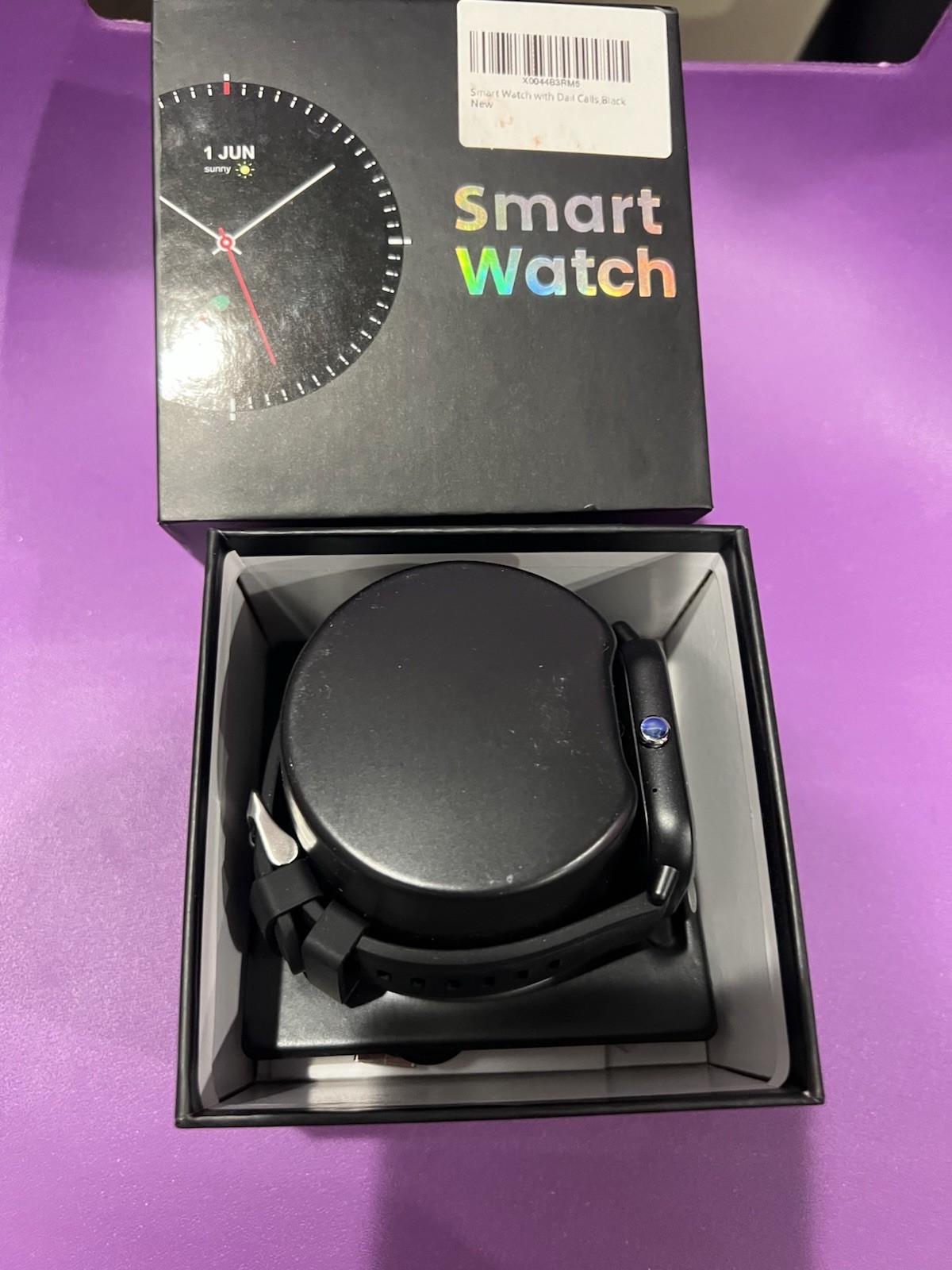 Smart Watch 44mm Black Metal Case BT 16GB Android Wear ALL ACCESSORIES INCLUDED