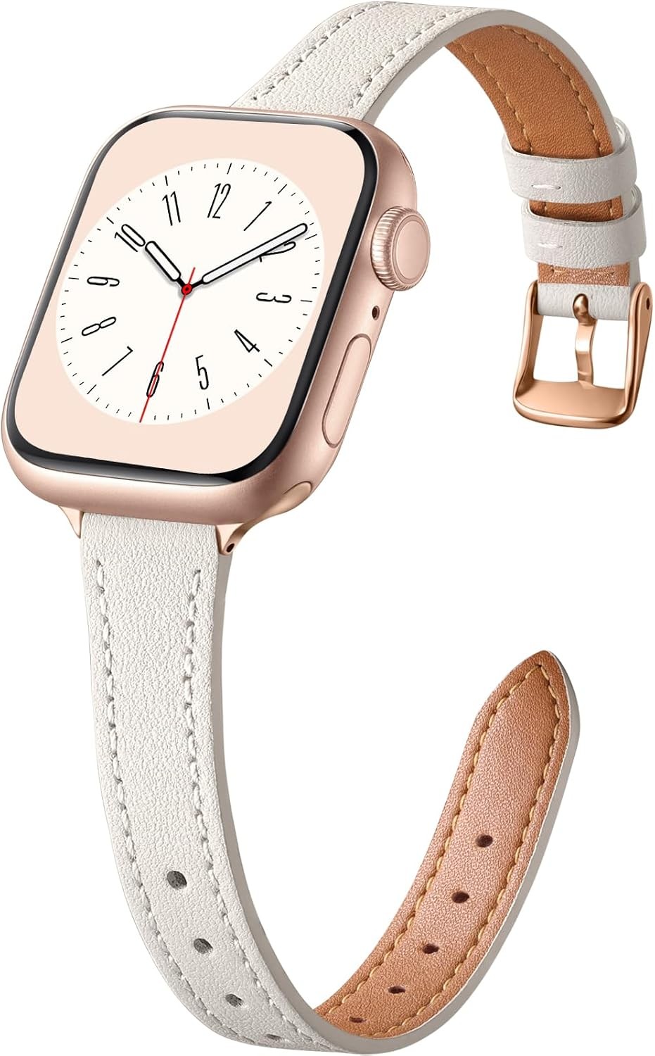Slim Leather Strap Compatible with Apple Watch 40mm 44mm Series 11 10