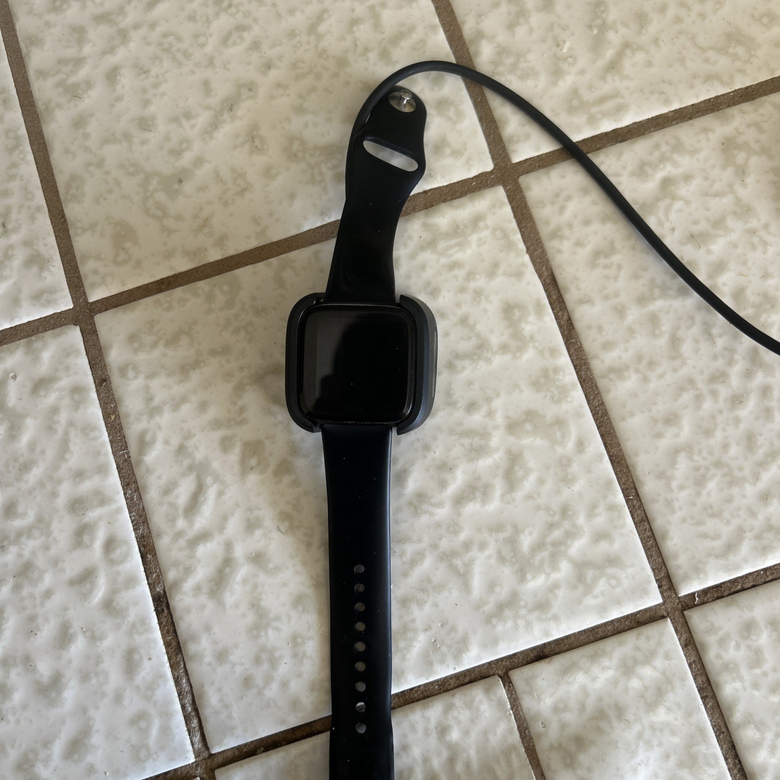 Fitbit Versa 2 Tracker, Black W/ Cord