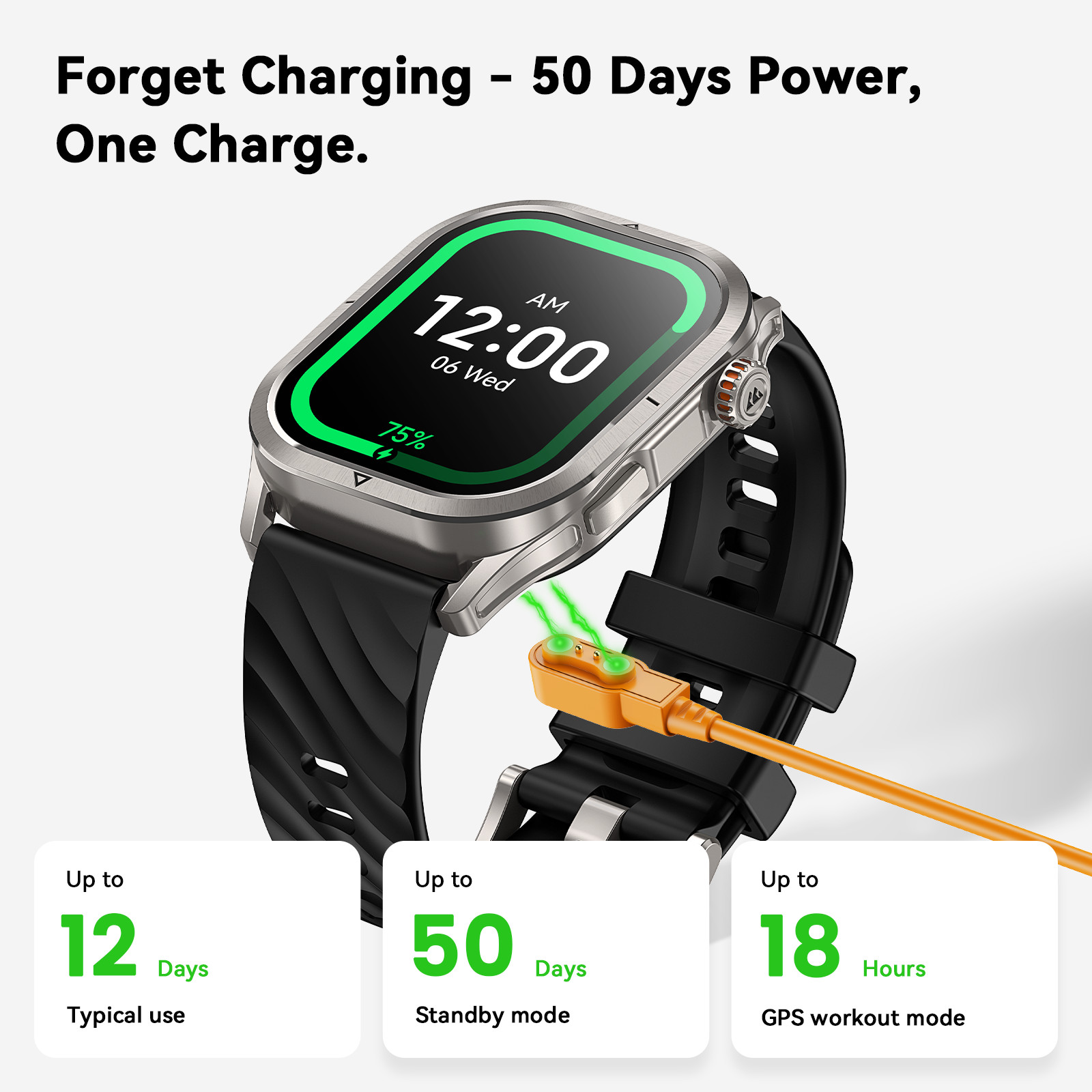 2025 KOSPET MAGIC P10 Smart Watch – GPS, 50m Waterproof, 50-Day Battery Life NEW
