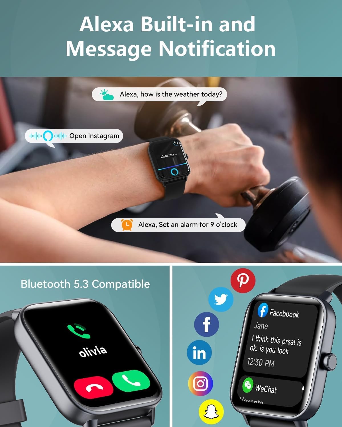 Smart Watches for Women/Men, Smart Watch for Android Phones and iPhone Compatibl