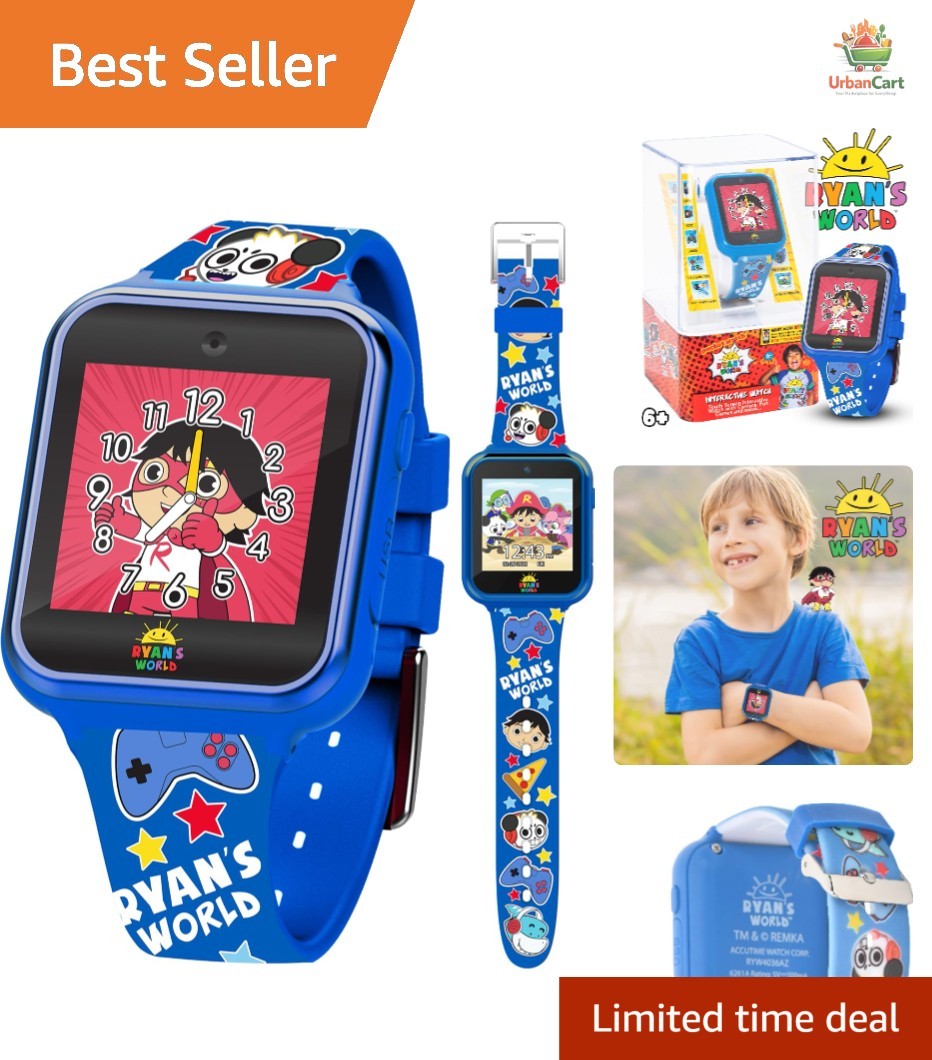 Ryan’s World Kids Smart Watch – Touchscreen Fun, Camera & Pedometer, Ages 4-12