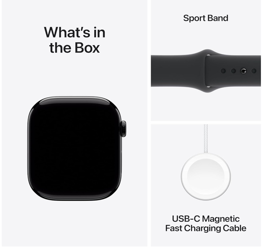 Apple Watch Series 10 GPS (46mm, Jet Black Aluminum) – FREE USPS Priority