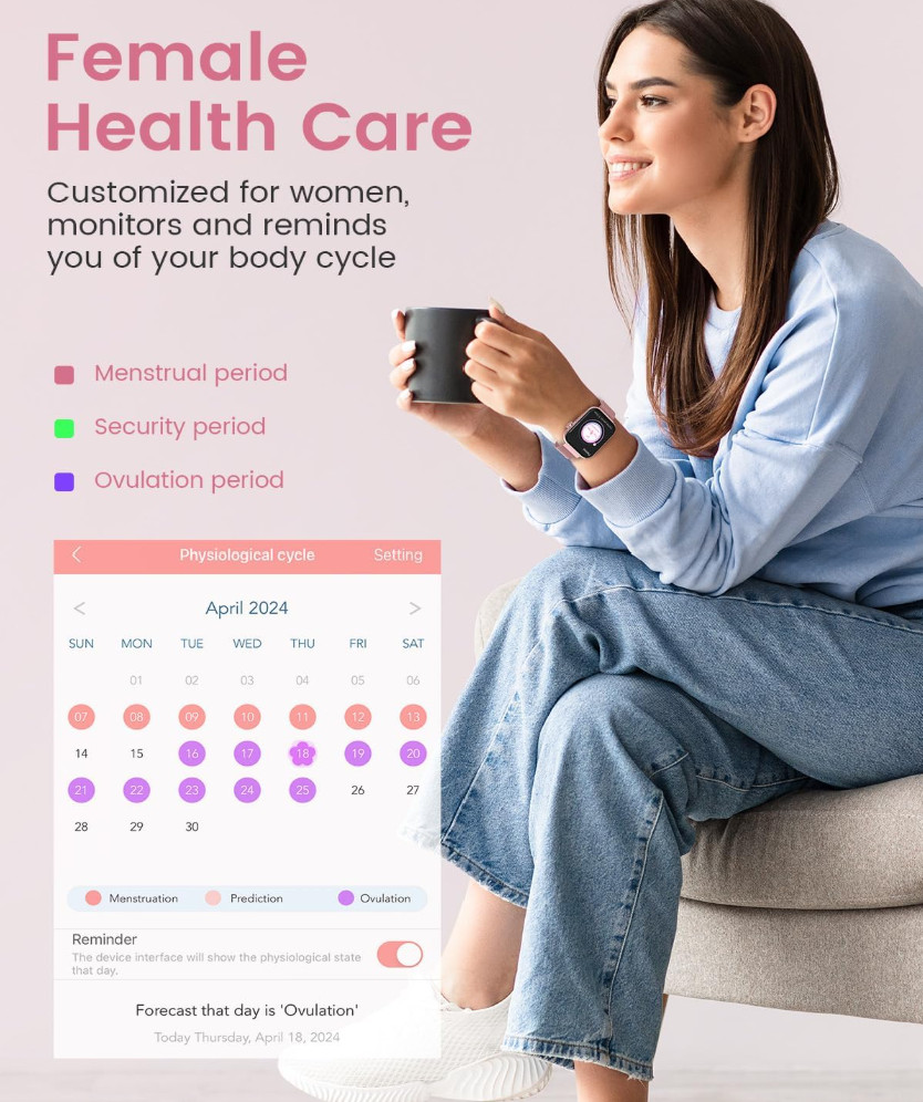 Smart Watches for Women,Fitness Tracker Smartwatch for Android Phones/iPhone Com