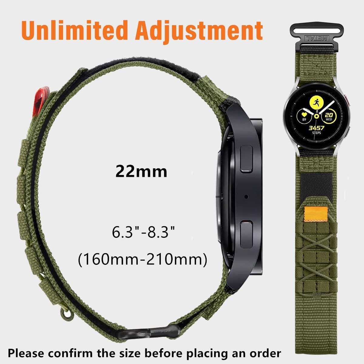 Only Strap For 20mm 22mm Nylon Sport Watch Band Quick Release Replacement Strap