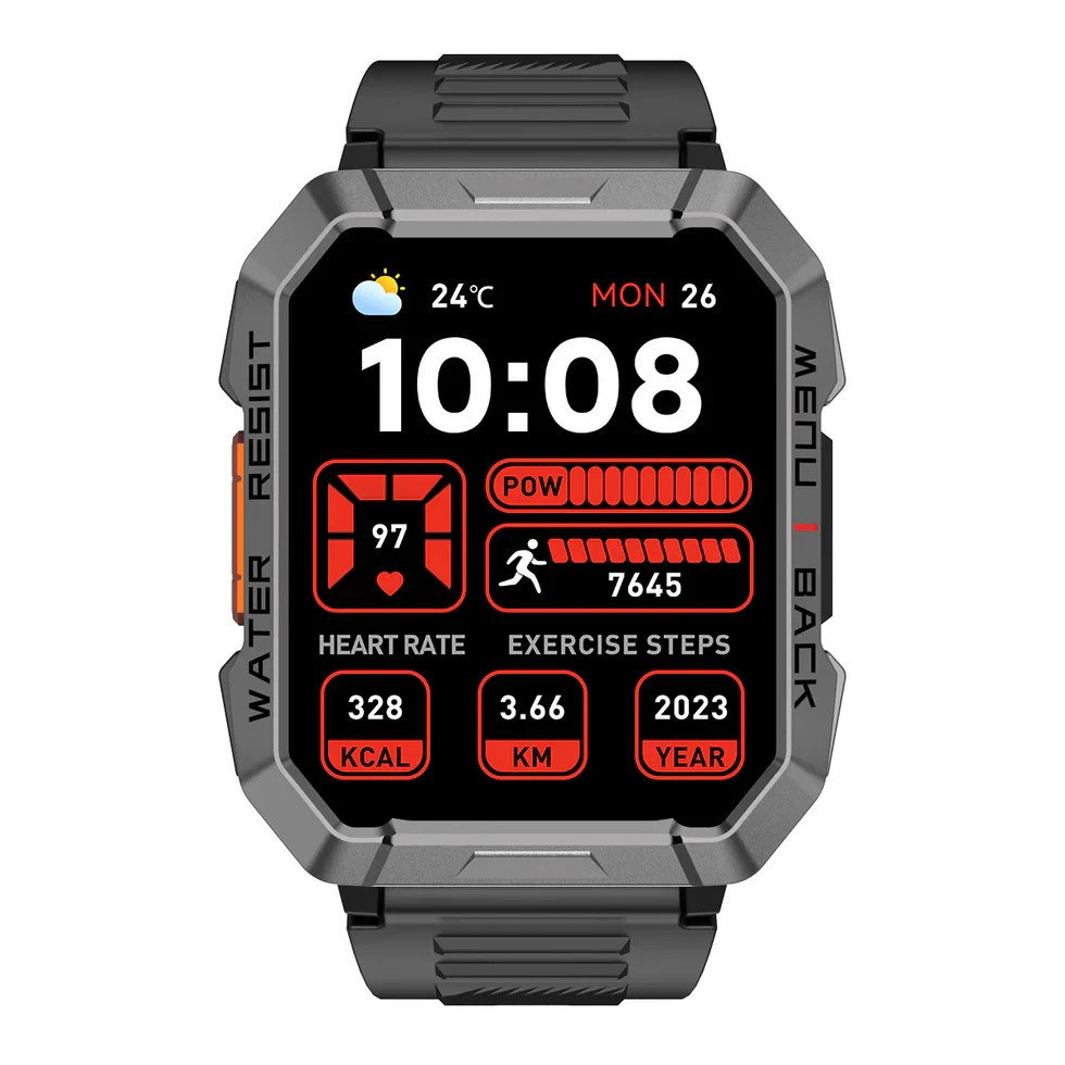 W60 Military Smart Watch (Call Receive/Dial) Tactical Fitness Tracker Open Box