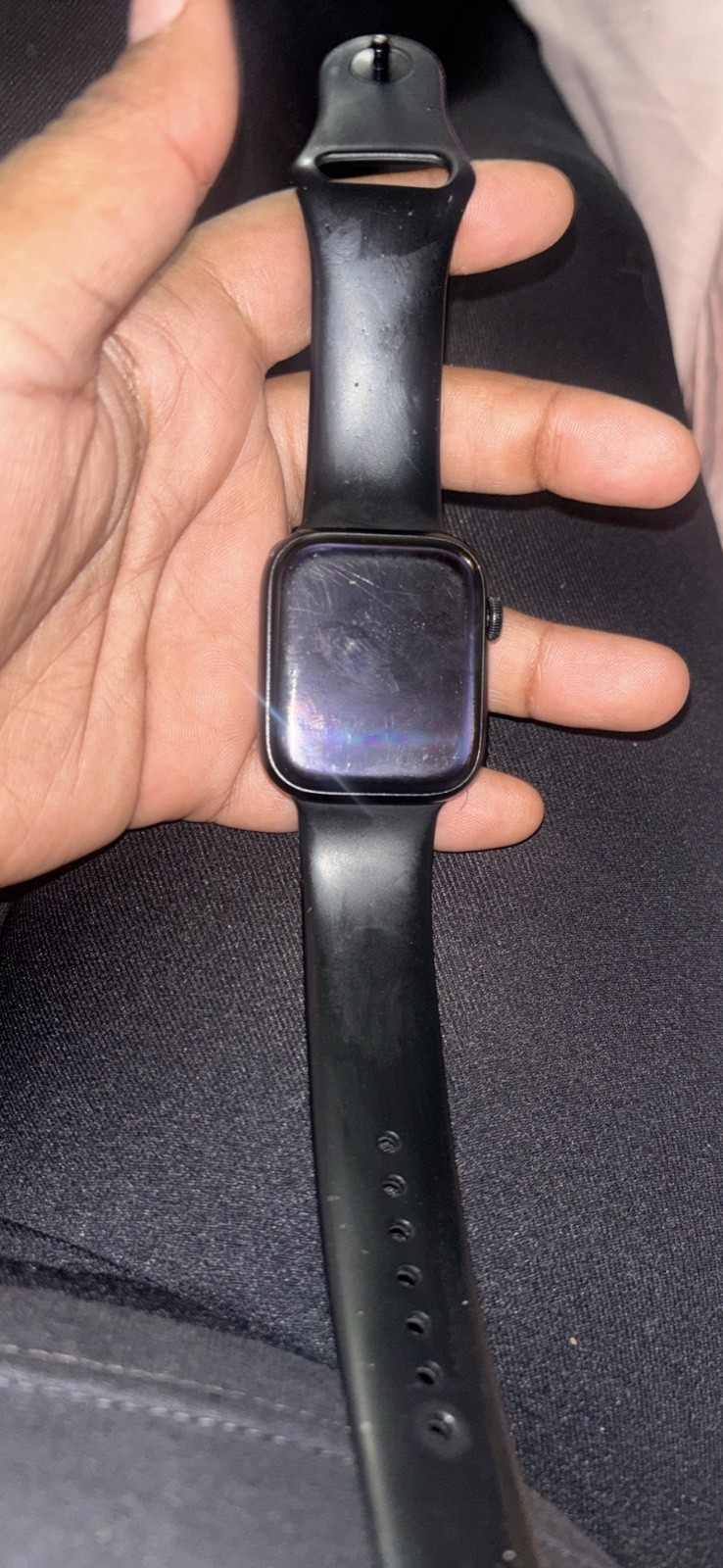 Apple Watch Series 6 44mm Space Gray Aluminum Case with Black Sport Band -…