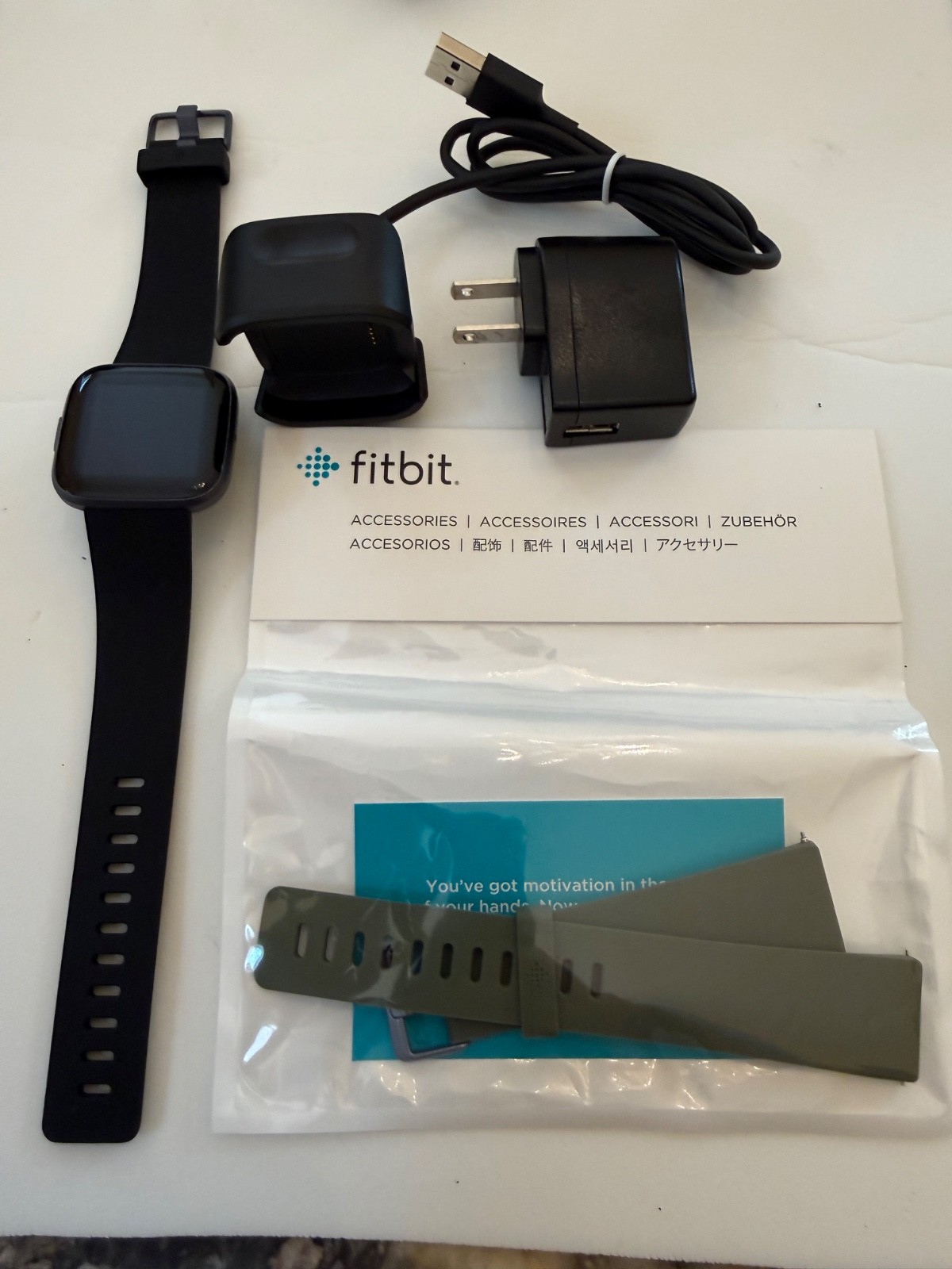 Fitbit Versa 2 Fitness Smart Watch Activity Tracker FB507 Black