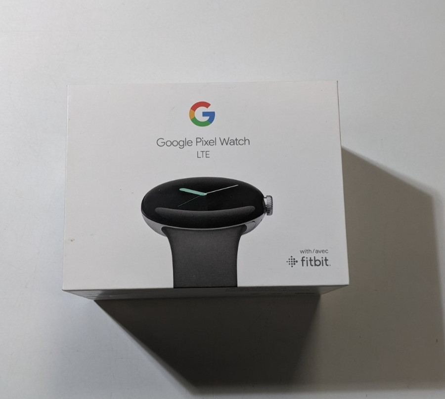 Google Pixel Watch LTE (‎GWT9R/G943M/G77PA) -Polished Silver, Charcoal Band