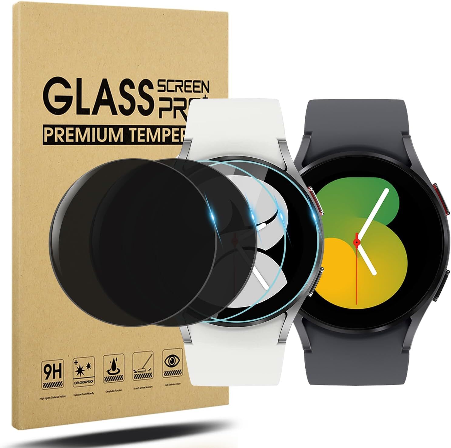 4 Pack For Samsung Galaxy Watch 5 (40mm) Screen Protector Tempered Glass