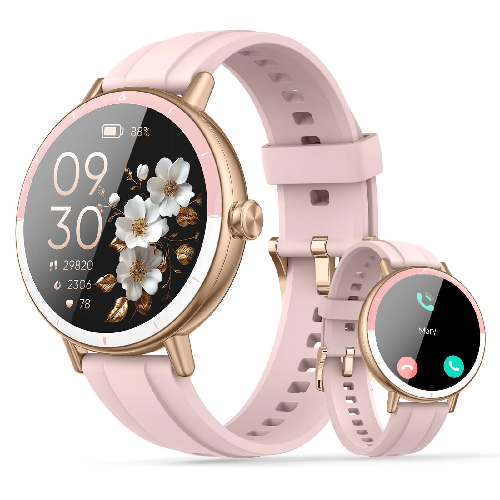Smart Watches for Women, 1.27″ HD Fitness Tracker with Bluetooth Calls(Answer…