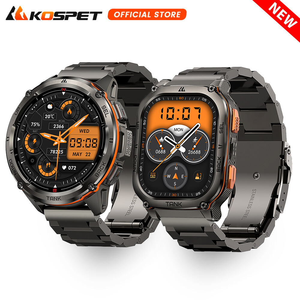 Original KOSPET TANK T3/M3 Ultra Smart Watch Men GPS Smartwatches Waterproof New