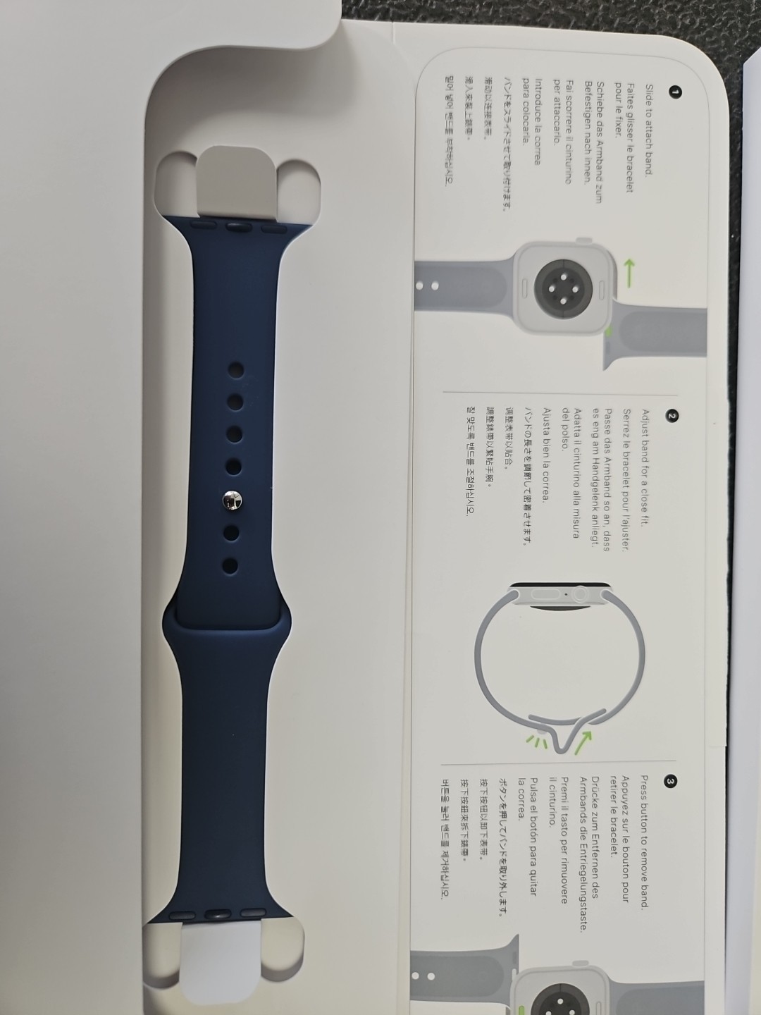 Apple Watch Series 10 46mm Denim M/L Sport Band S/M Only MWWL3LW/A 2024