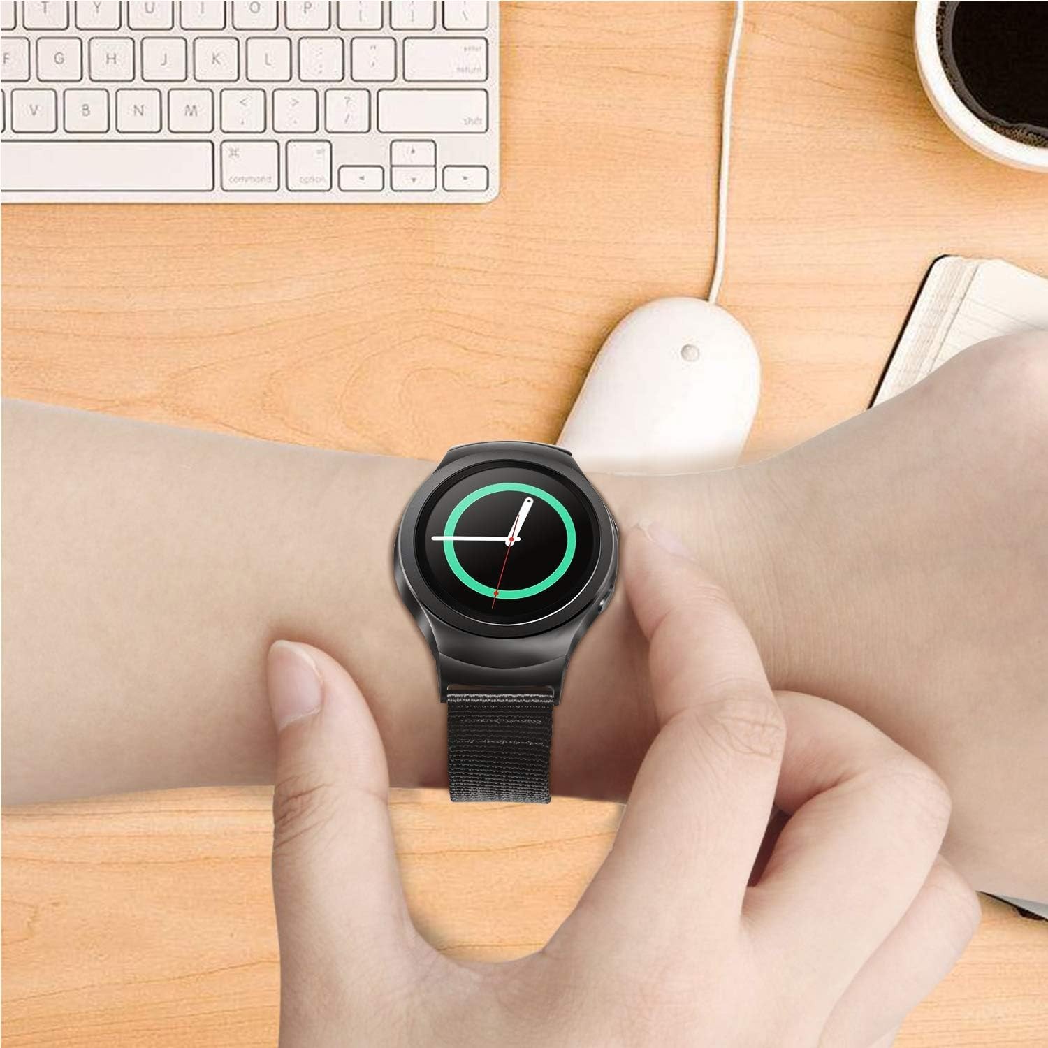 Nylon Strap Compatible with Gear S2 SM-R720 SM-R730, Durable & Adjustable