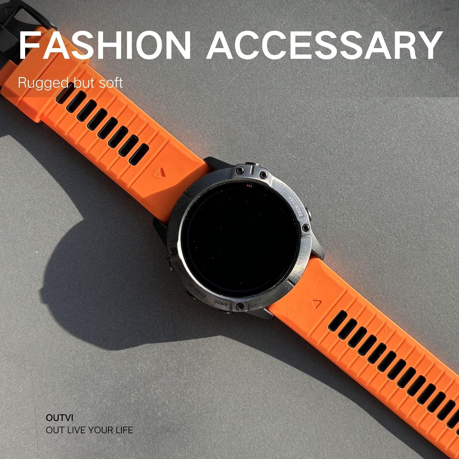 26mm Silicone Strap for Garmin Fenix 7X Sapphire Quick Release Replacement