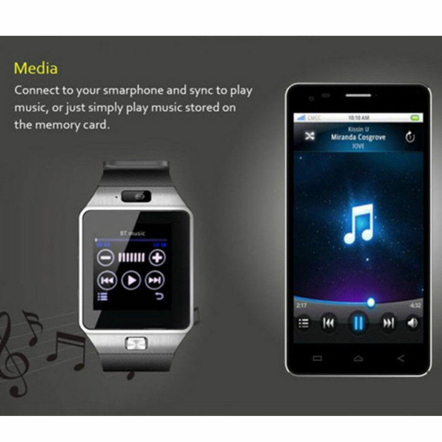 A1 DZ09 Bluetooth Smart Watch Camera SIM Slot For HTC Samsung Android Phone
