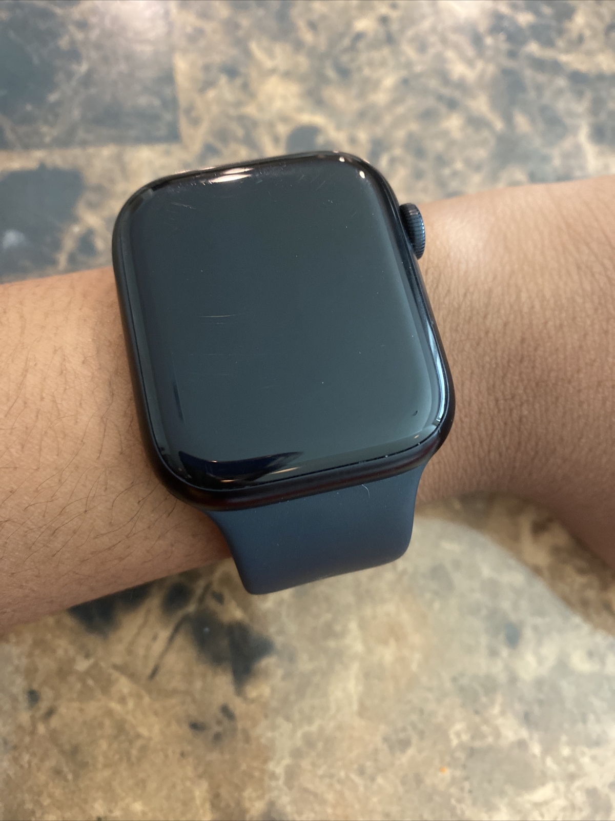 Apple Watch Series 7 45mm Aluminum Case with Sport Band – Midnight, Regular (GPS