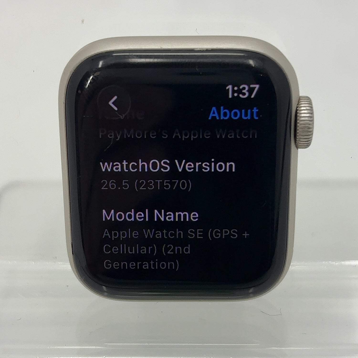 Unlocked Apple Watch SE 2nd Gen 40MM Starlight Aluminum MXFY3LL/A Face Only