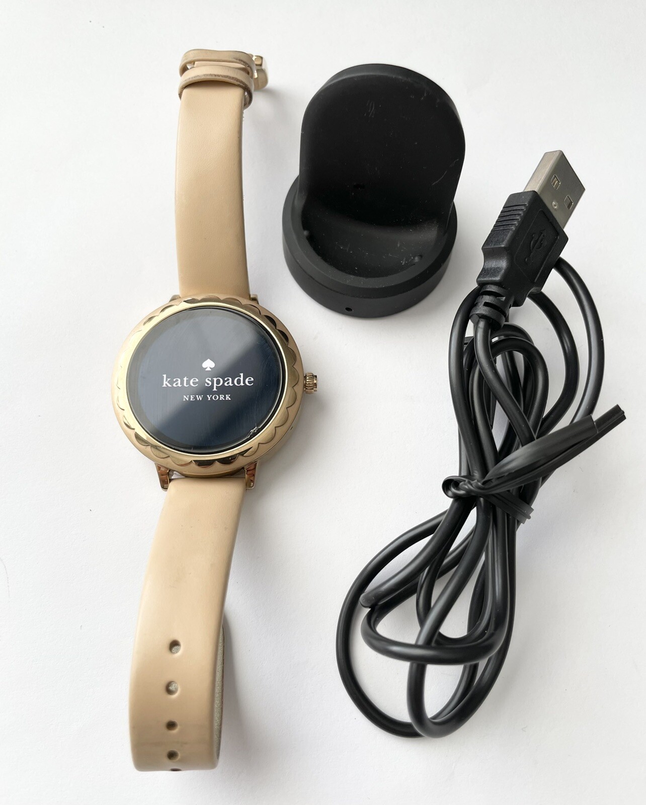 AS-IS Kate Spade DW5K1 Gold Tone 42mm Ladies Smartwatch – *READ*