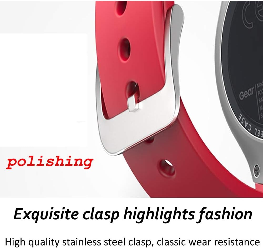 Black Silicone Strap for Samsung Gear S2 Smartwatch – 1PC Compatible Accessory
