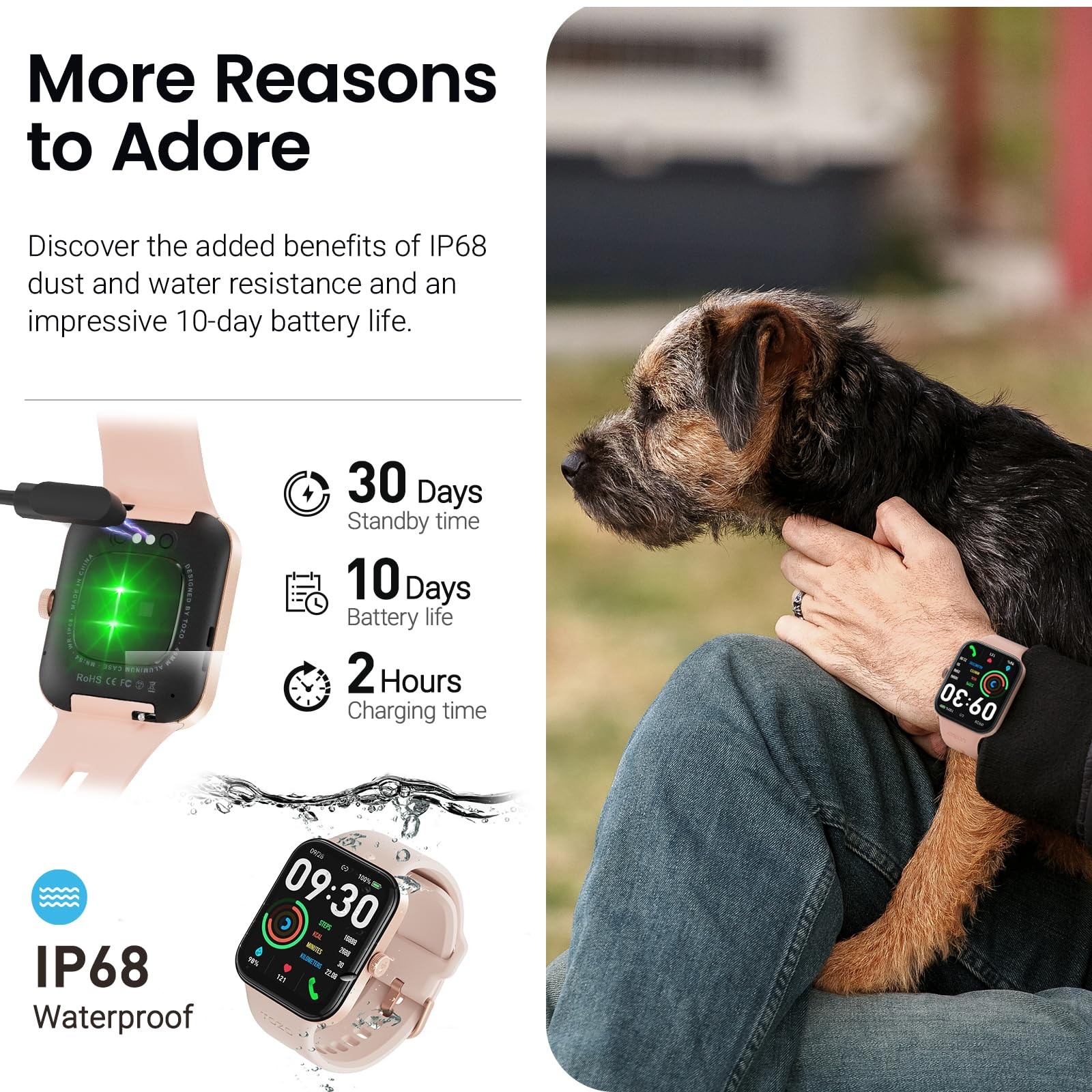 TOZO AMOLED S4 AcuFit One Smart Watch 1.78″ Ultra-Clear BT Call Health Tracker
