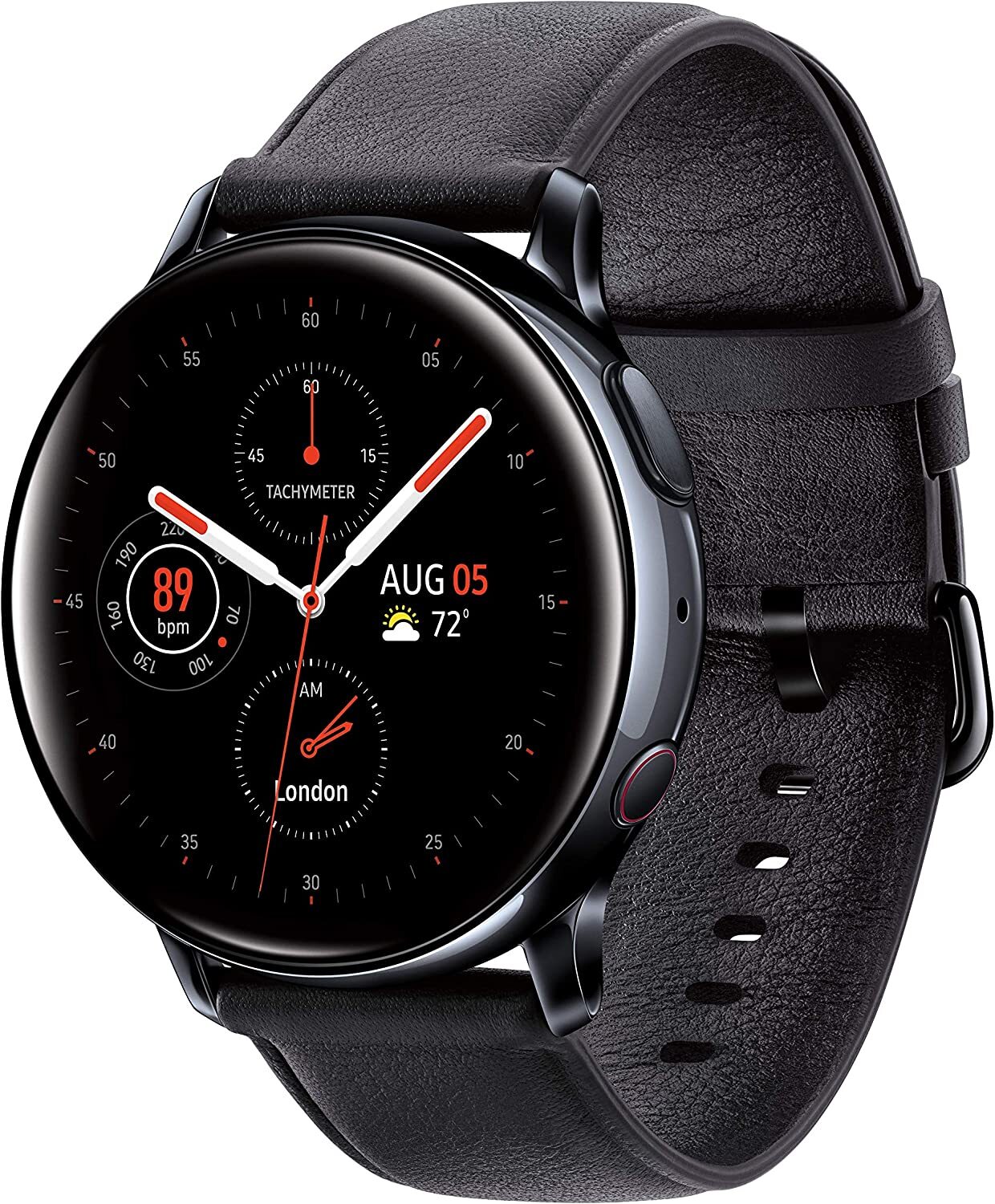 Samsung Galaxy Watch Active 2 SM-R835 40mm Stainless Steel Case with Leather