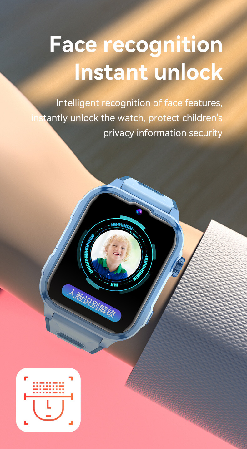 Student Kids 4G Smart Watch Video Call GPS WIFI LBS Location Voice Chat SOS