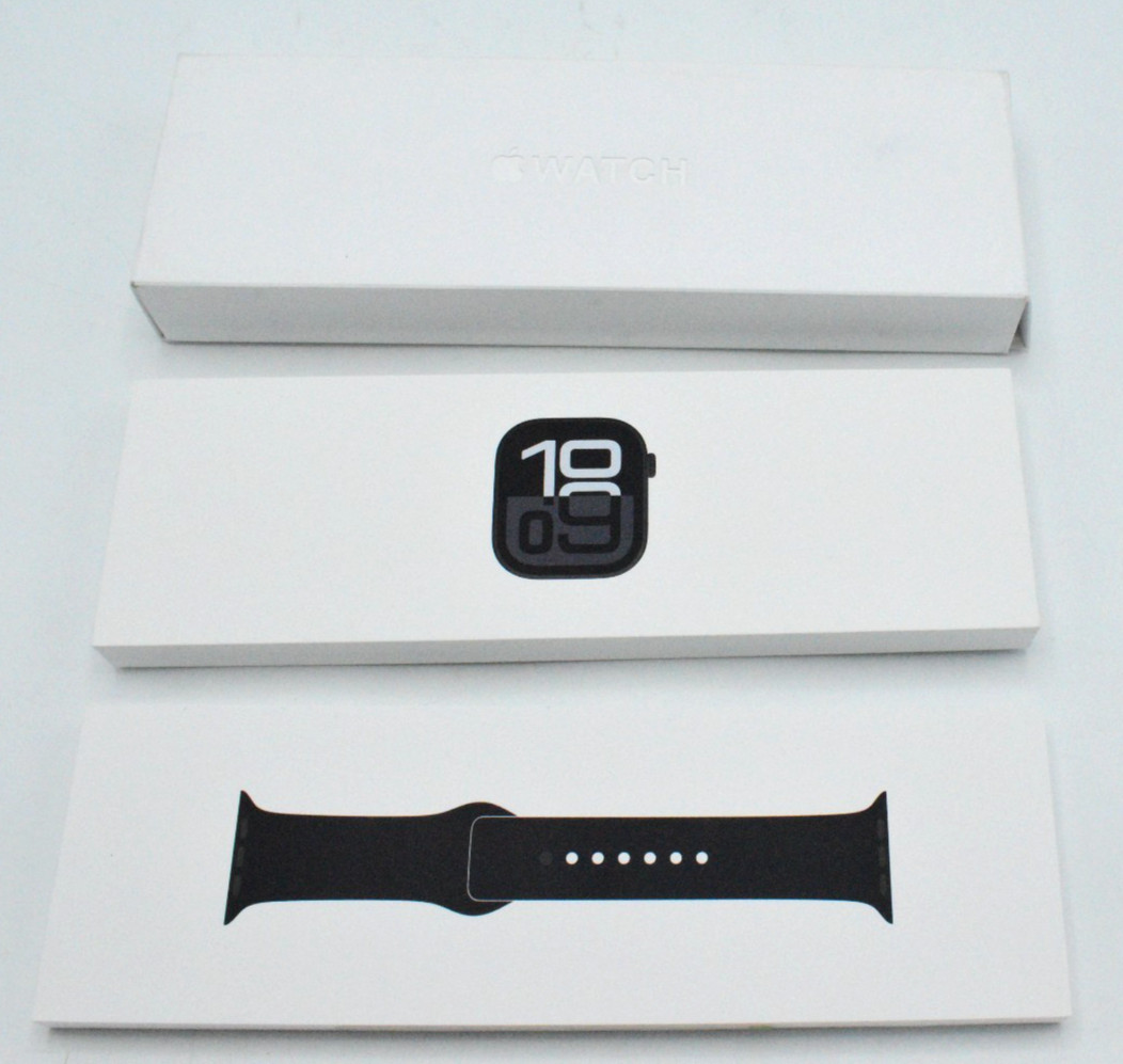 Apple Watch Series 10 42mm A2997 Jet Black Aluminum/Black Band M/L MWWF3LW/A