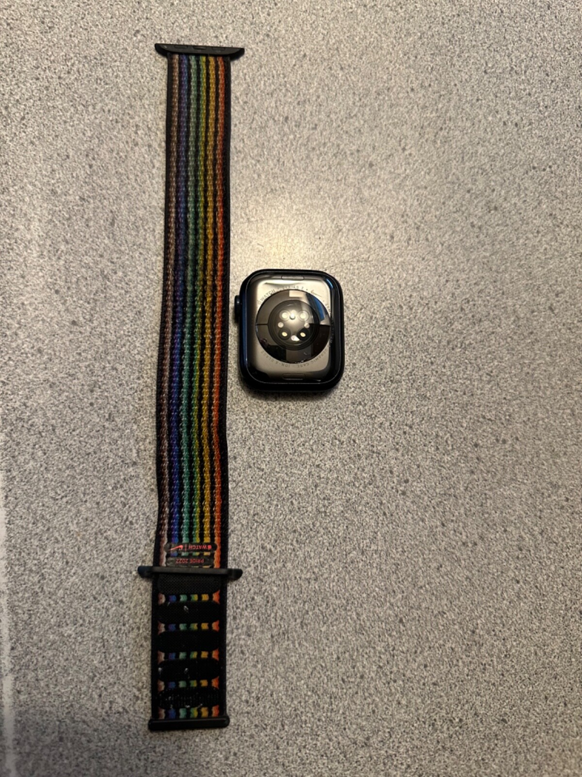 Apple Watch Nike Series 7 45mm Midnight Aluminum Case Pride Sport Loop GPS