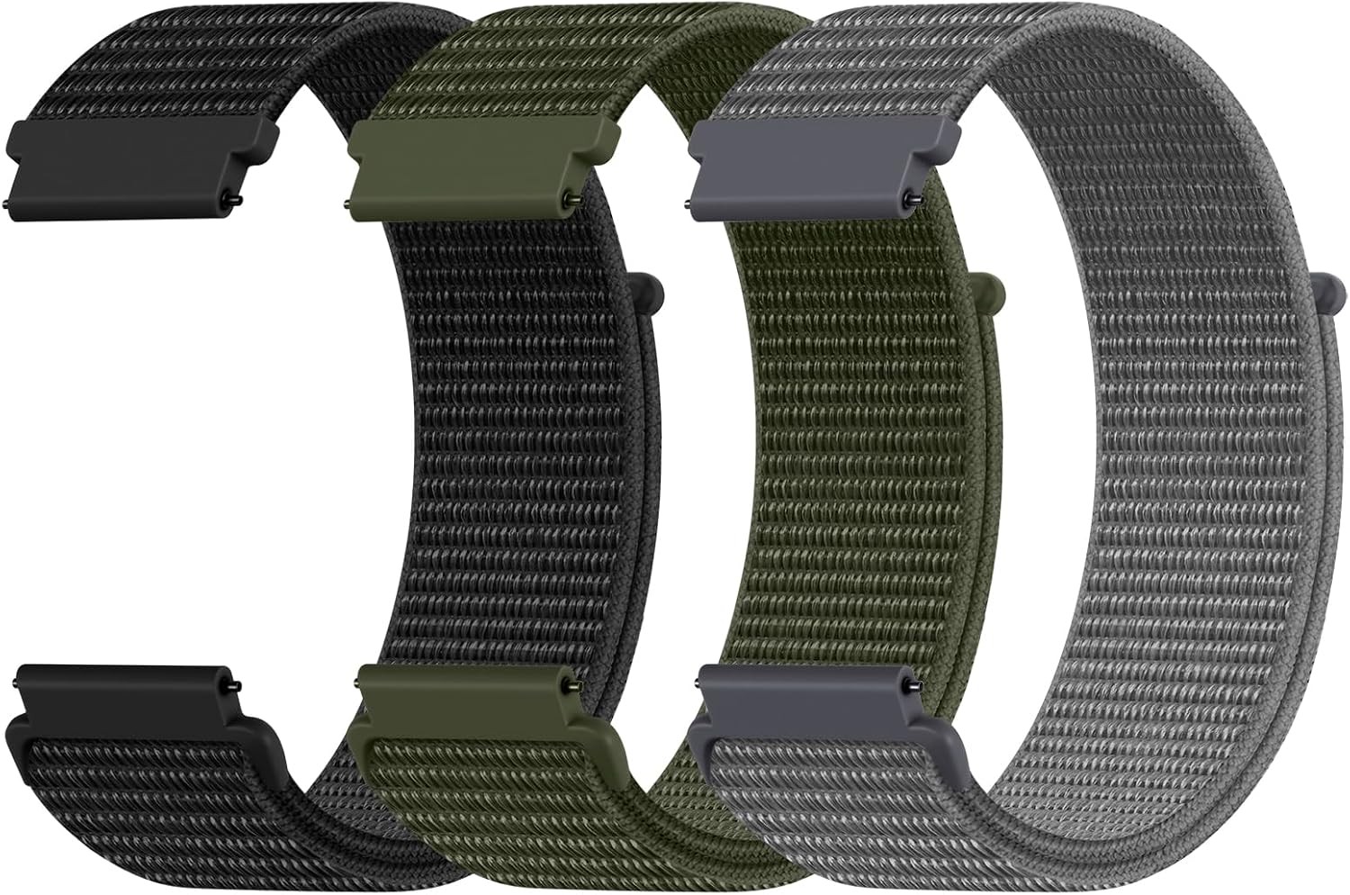 3 Pack Nylon Strap Compatible with Garmin Venu 3 and Galaxy Watch 45mm