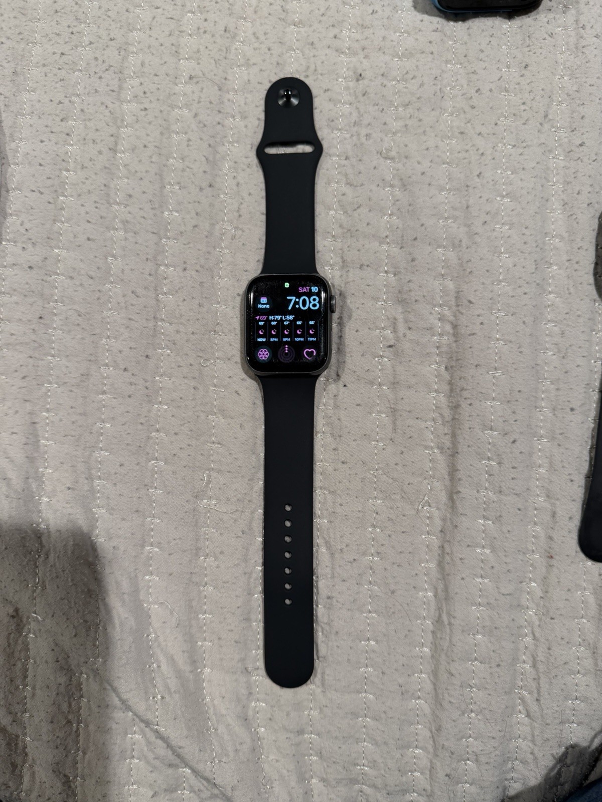 Apple Watch Series 4 44mm Space Gray Aluminum Case Black Sport Band (MTUW2LL/A)